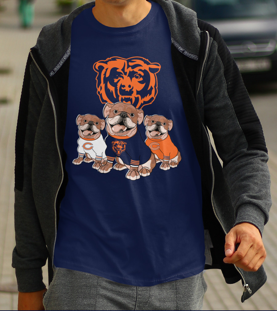 Chicago Bears Bulldog Trio T-Shirt