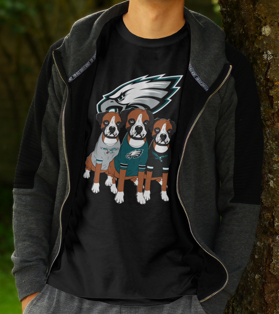 Philadelphia Eagles Boxer Dogs T-Shirt