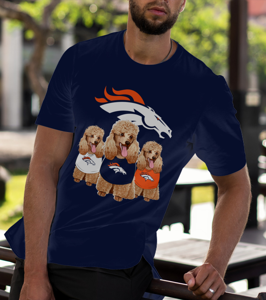 Denver Broncos Poodle T-Shirt