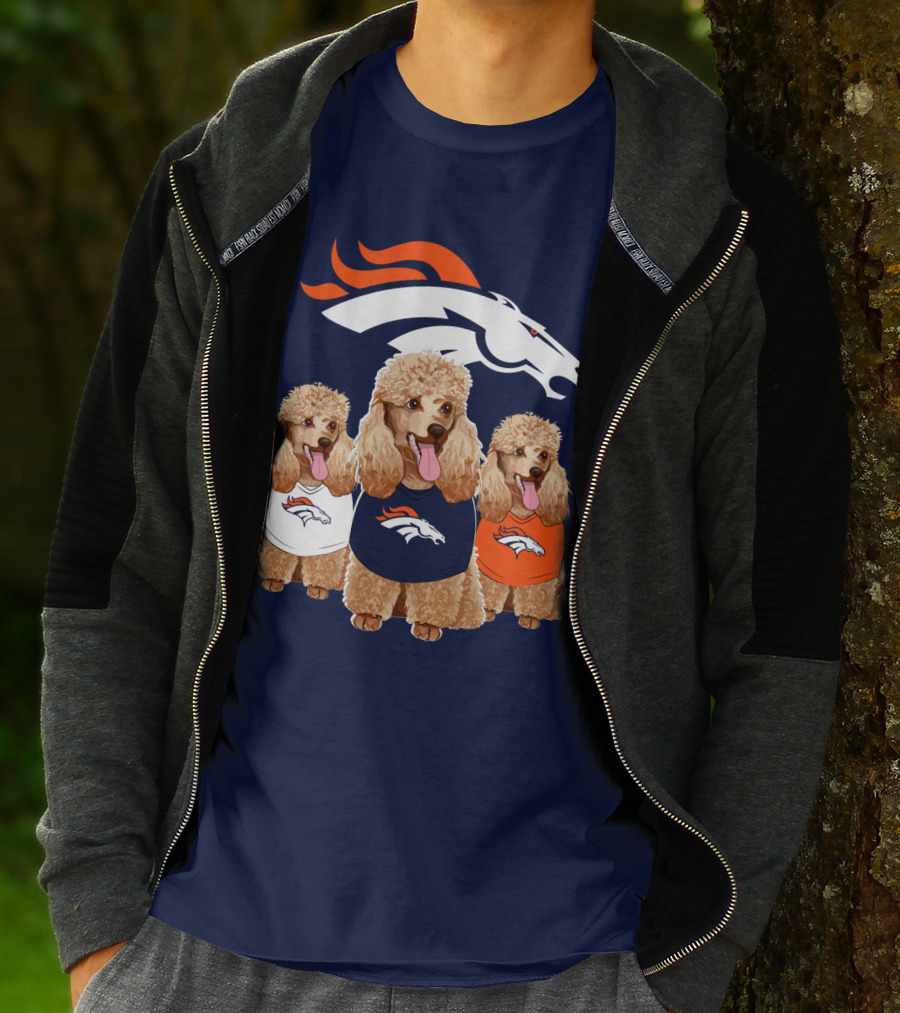 Denver Broncos Poodle T-Shirt