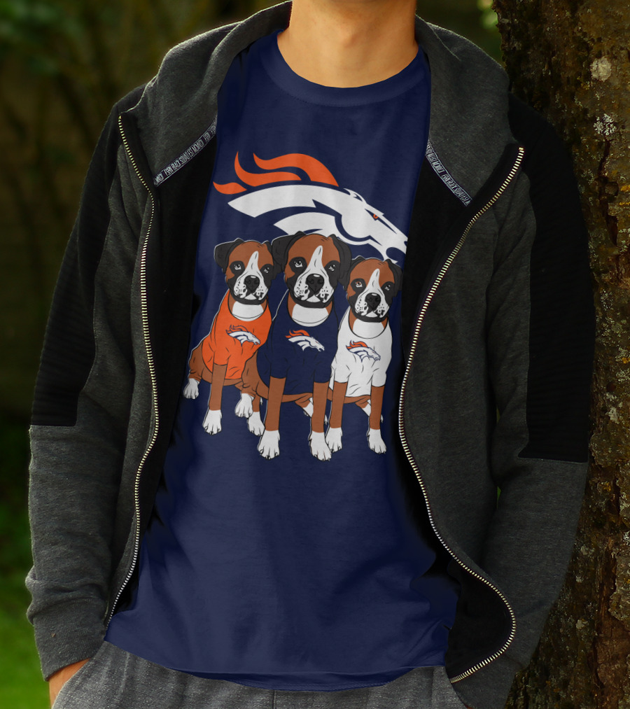 Denver Broncos Boxer Dogs T-Shirt