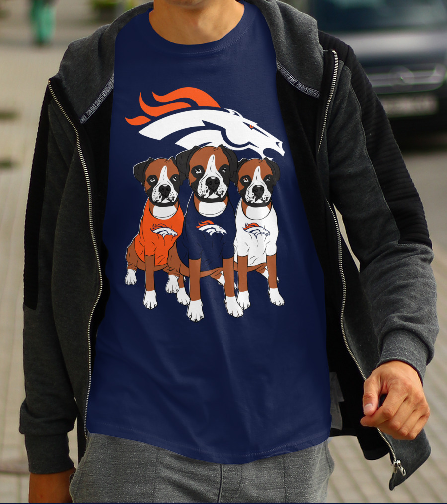 Denver Broncos Boxer Dogs T-Shirt