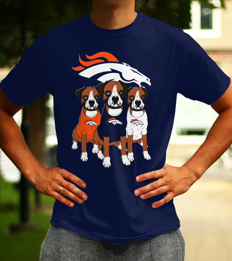 Denver Broncos Boxer Dogs T-Shirt
