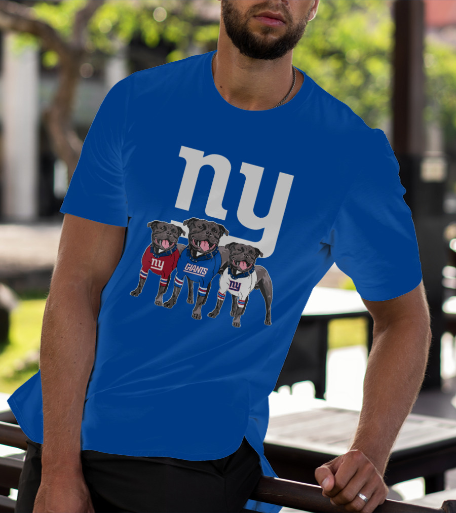 Ny Giants Pug Trio T-Shirt