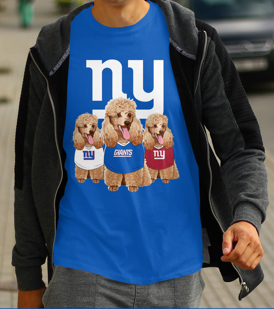 Ny Giants Poodle Trio T-Shirt