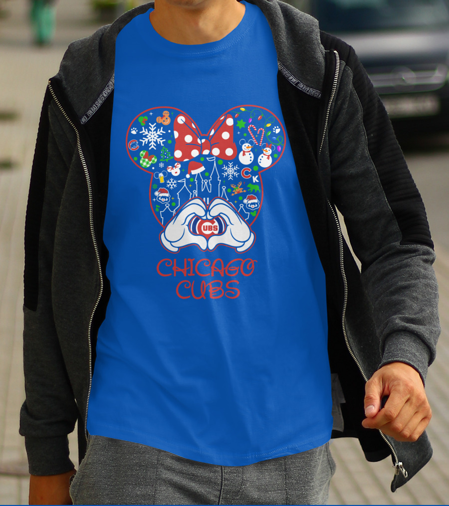 Chicago Cubs Minnie Mouse Holiday T-Shirt
