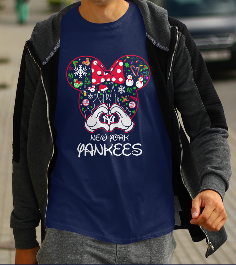 New York Yankees Festive Mouse Ears Holiday Edition T-Shirt