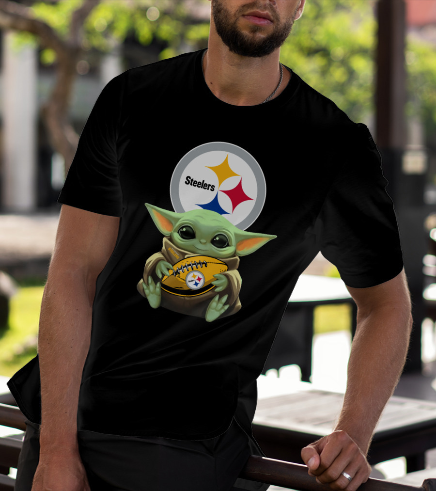 Baby Yoda Steelers Nfl Football T-Shirt