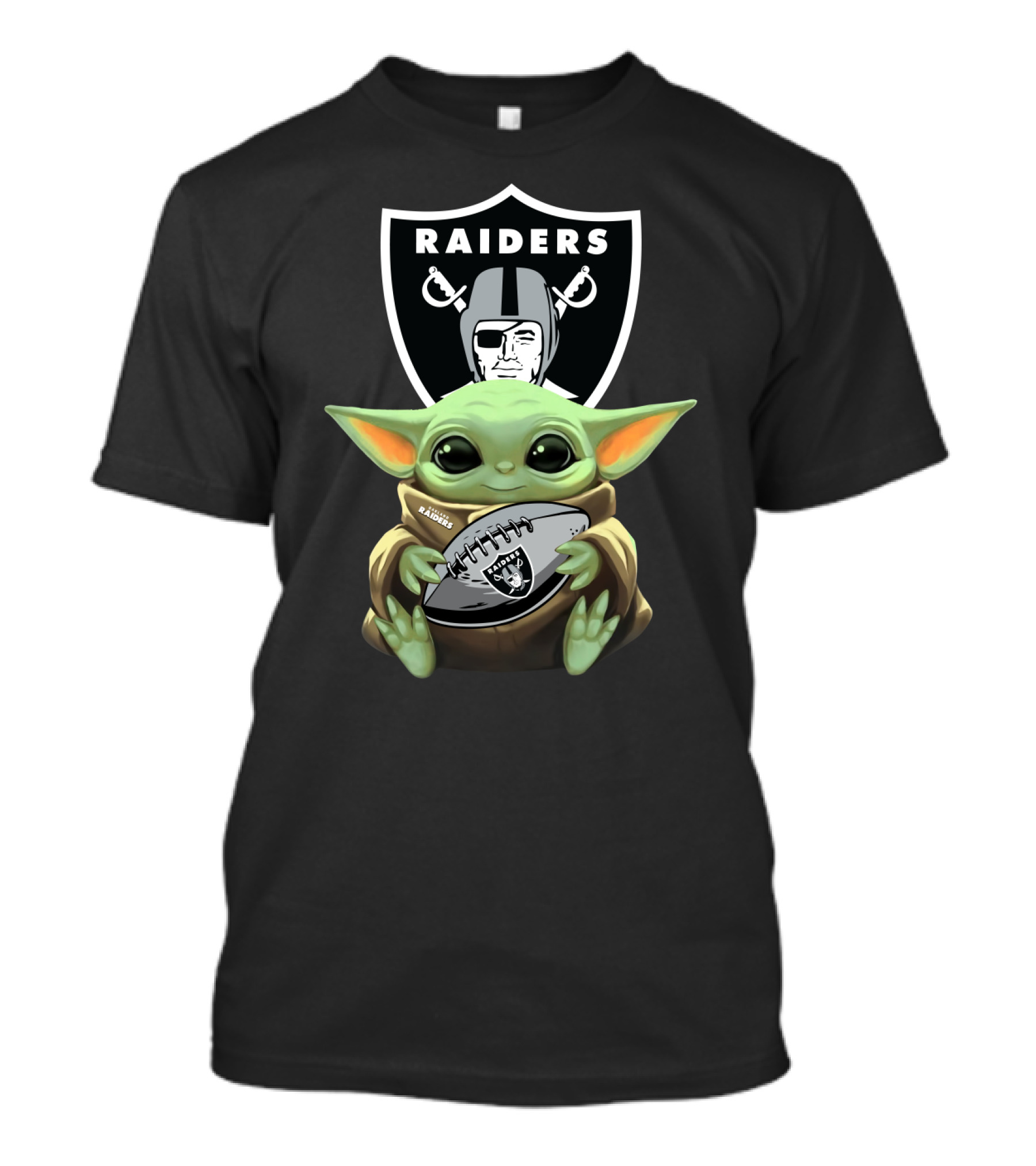 BabyYoda Raiders Football Mandalorian Crossover T-Shirt