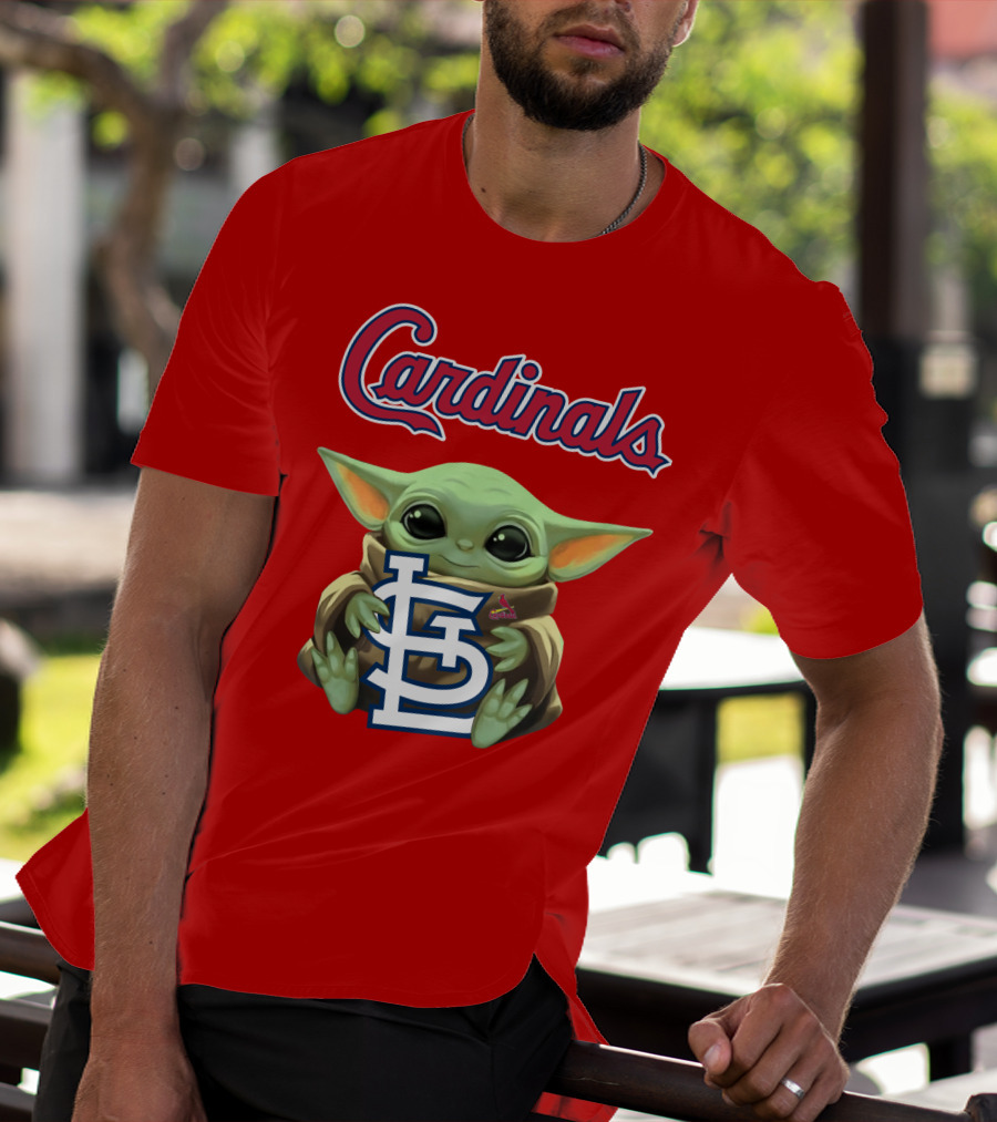 Cardinals Baby Yoda Holding St. Louis T-Shirt