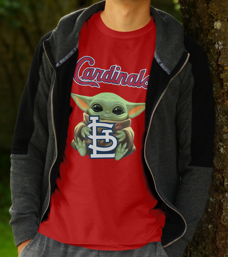Cardinals Baby Yoda Holding St. Louis T-Shirt