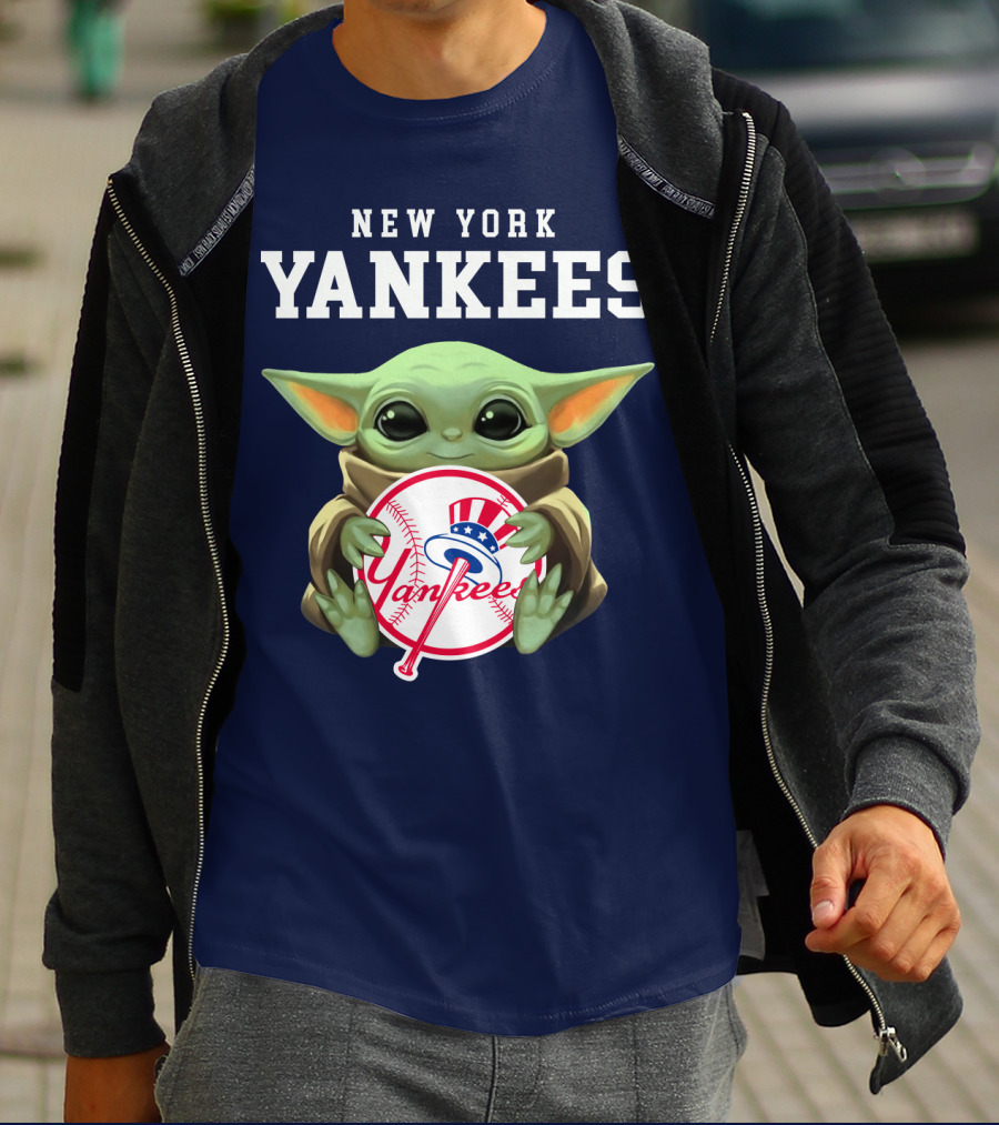 New York Yankees Baby Yoda Yankees T-Shirt