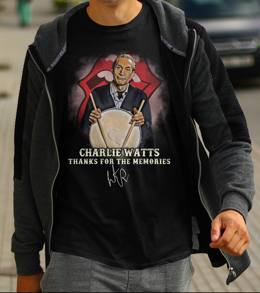 Charlie Watts Thanks For The Memories T-Shirt