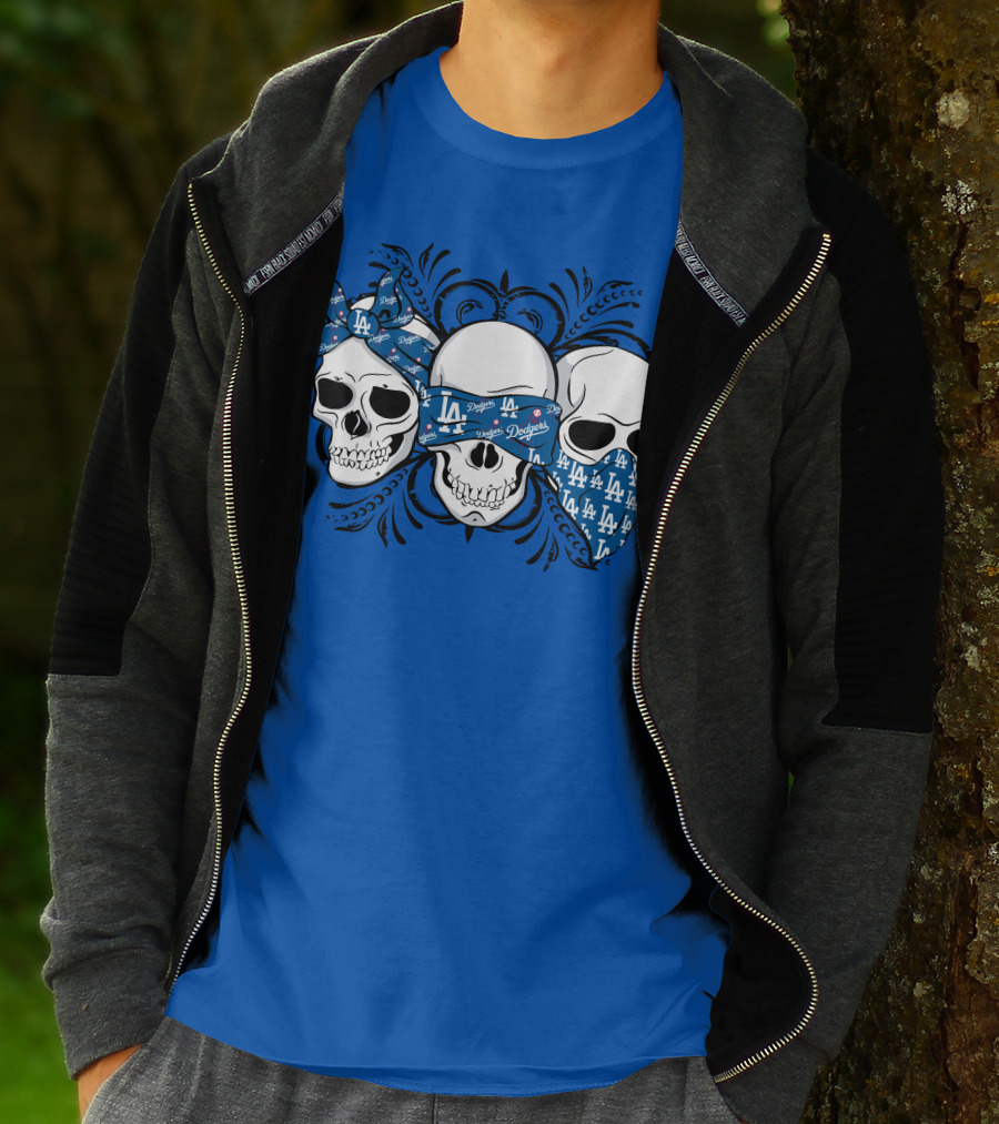 La Dodgers Skull Trio T-Shirt