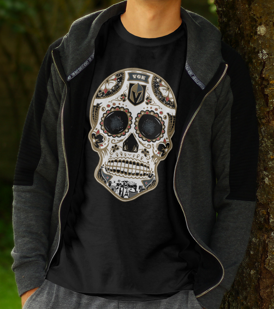 Vgk Sugar Skull Golden Knights T-Shirt