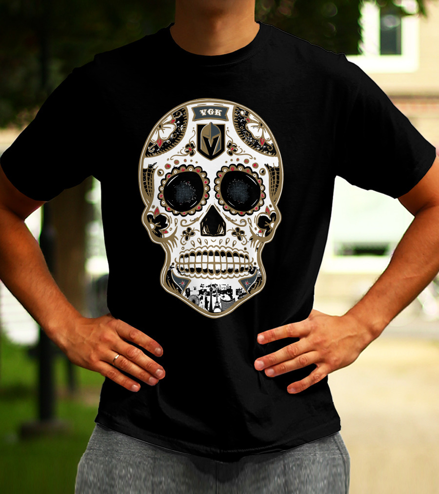 Vgk Sugar Skull Golden Knights T-Shirt