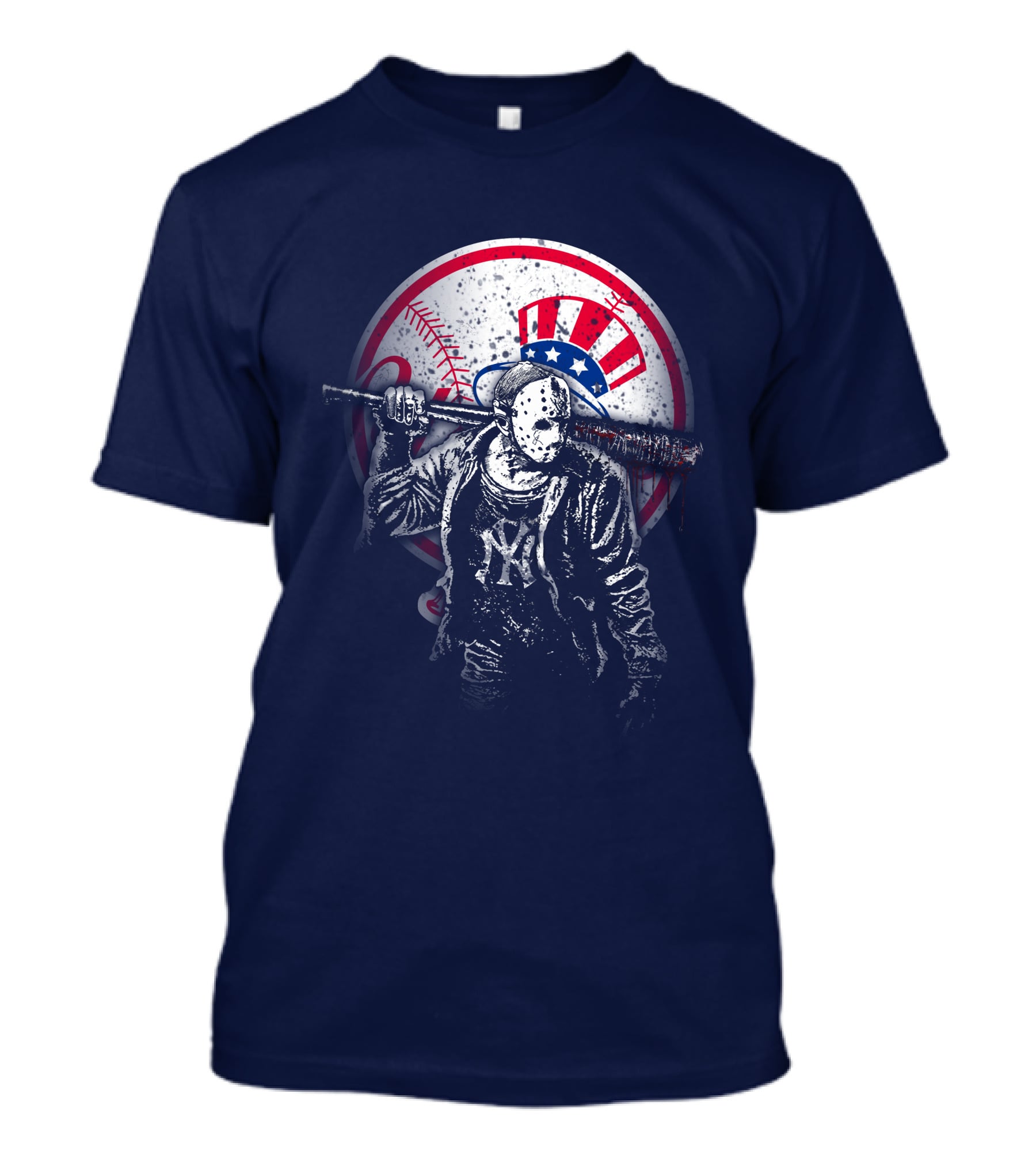 New York Baseball Icon With Mask And Bat T-Shirt