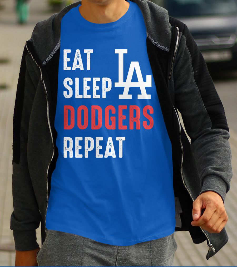 Eat Sleep Dodgers Repeat La T-Shirt