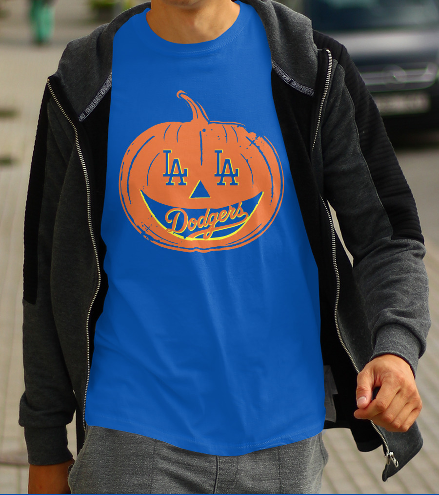 La Dodgers Halloween Pumpkin T-Shirt