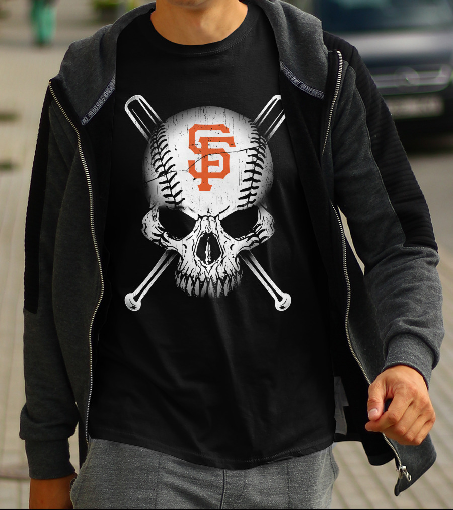 San Francisco Giants Skull Crossbones Baseball T-Shirt