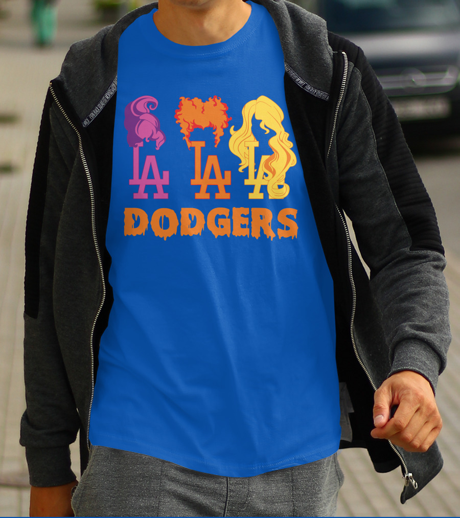 La Dodgers Trio Silhouette Hair Styles T-Shirt