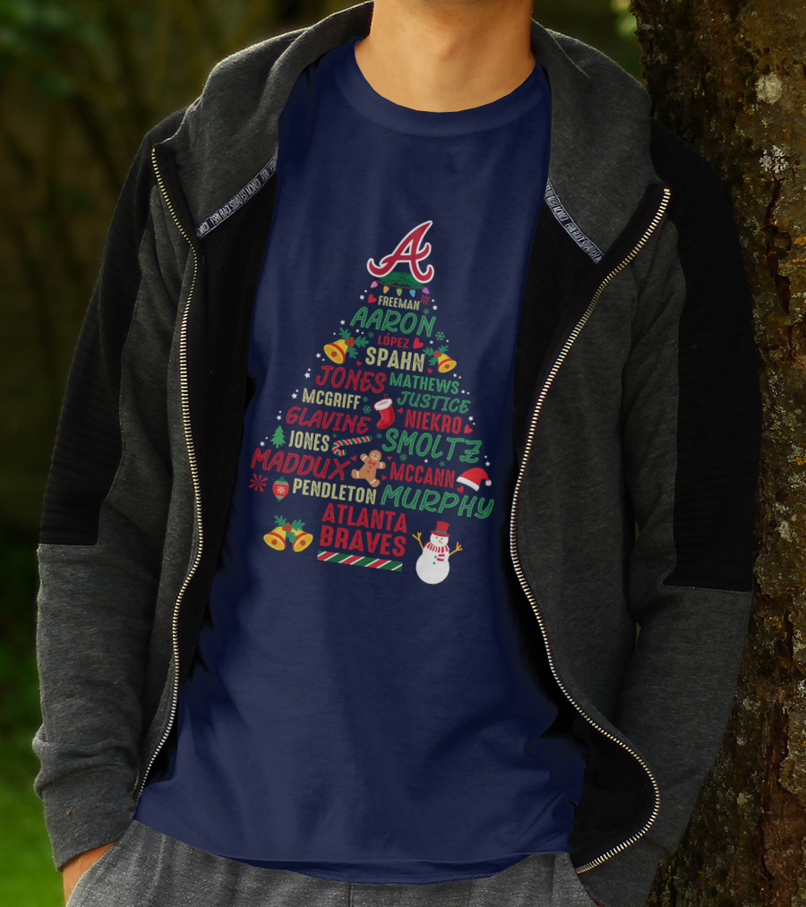 Atlanta Braves Christmas Tree T-Shirt