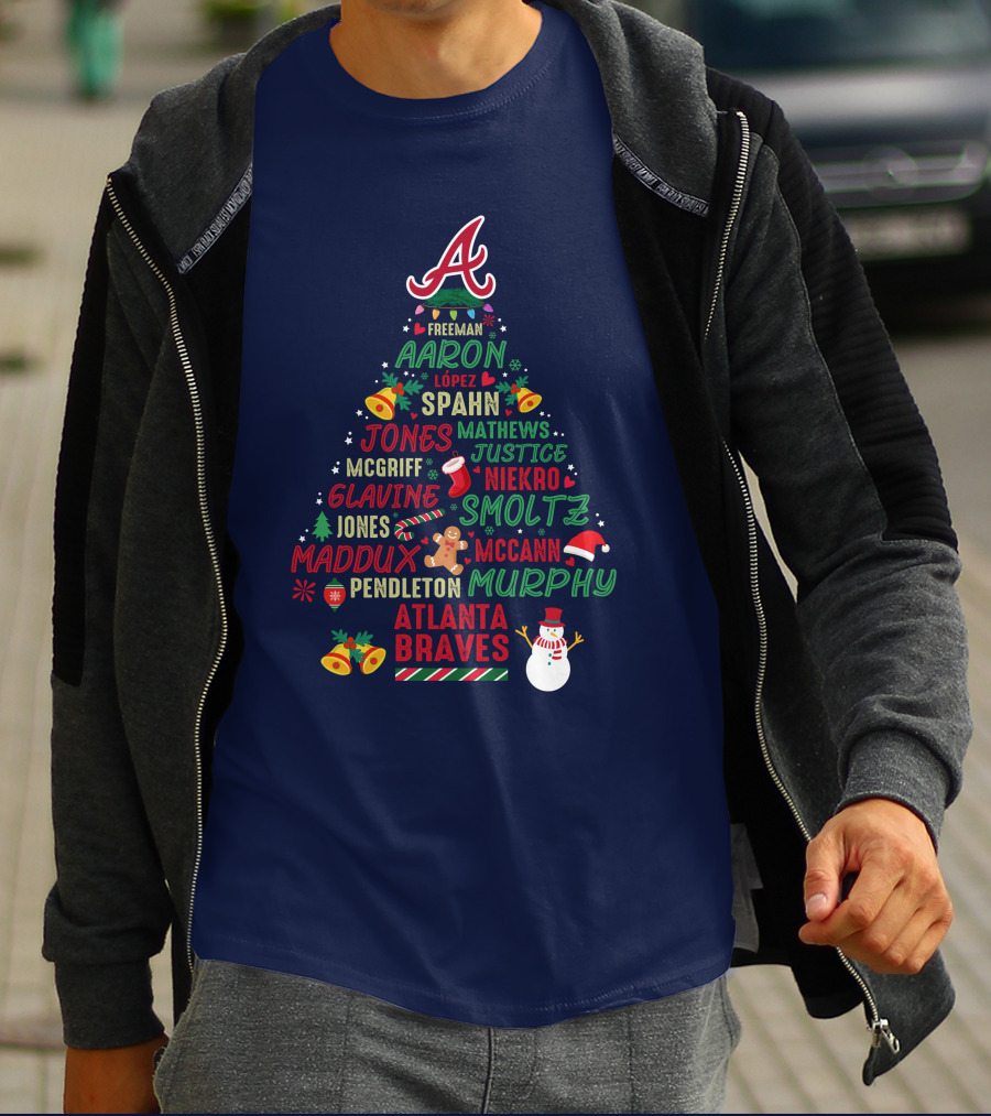 Atlanta Braves Christmas Tree T-Shirt