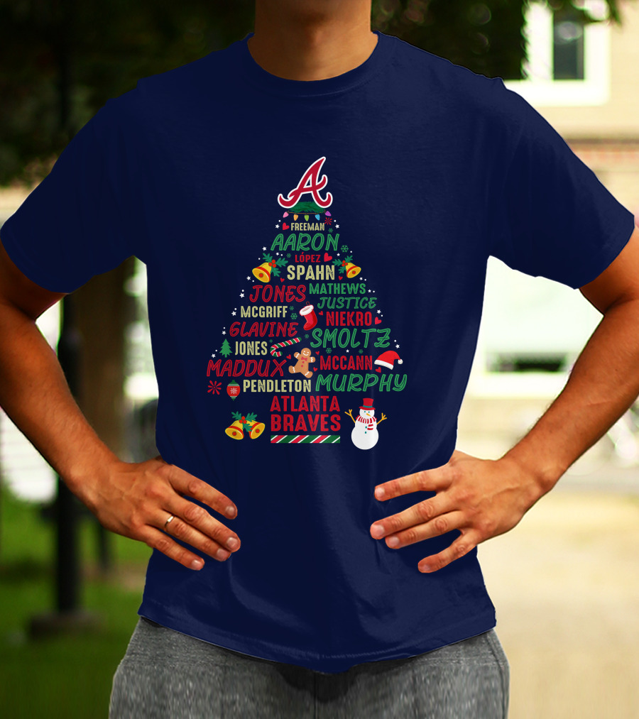 Atlanta Braves Christmas Tree T-Shirt