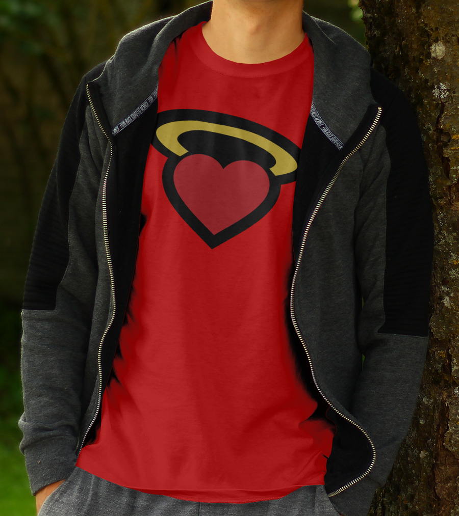 Poppin Store Miami Heat Heart Halo T-Shirt