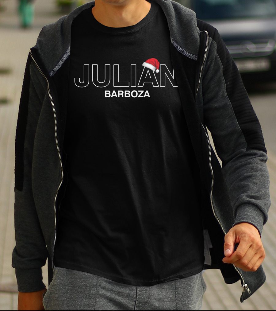 JULIAN BARBOZA Santa Hat Holiday Edition T-Shirt
