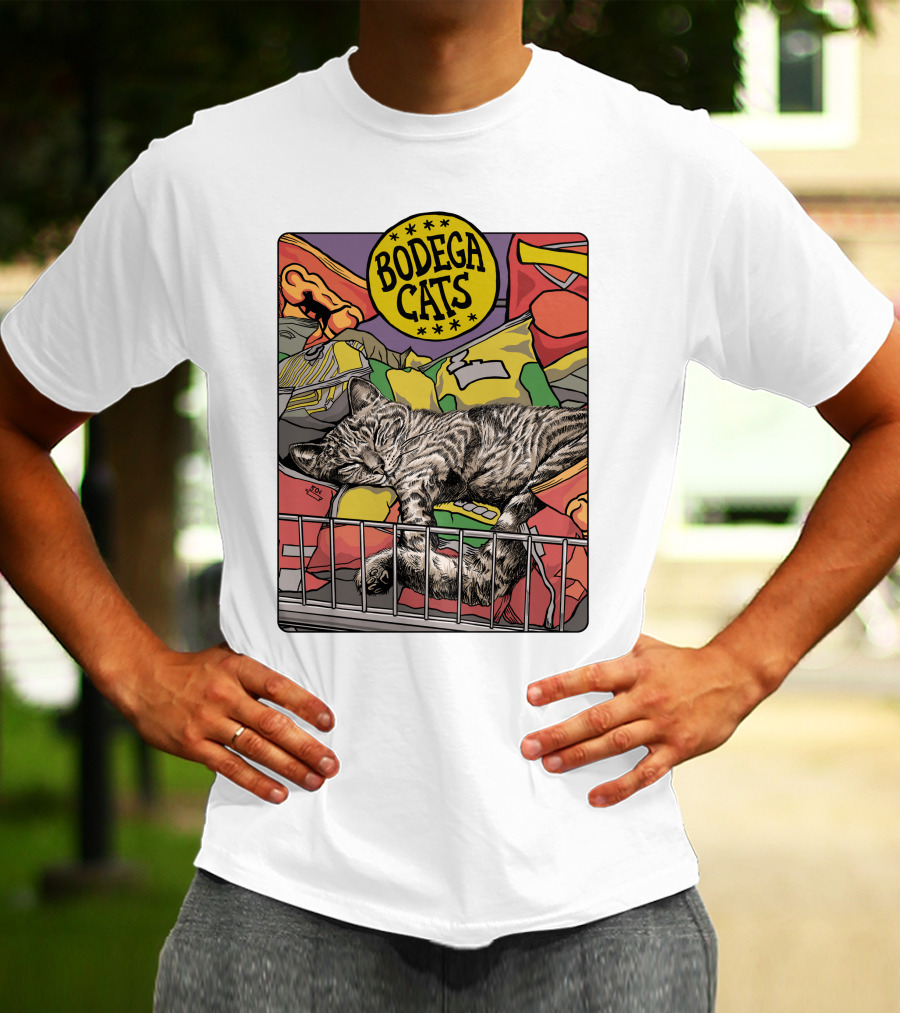Bodega Cats Chips Grocery Aisle Nap T-Shirt