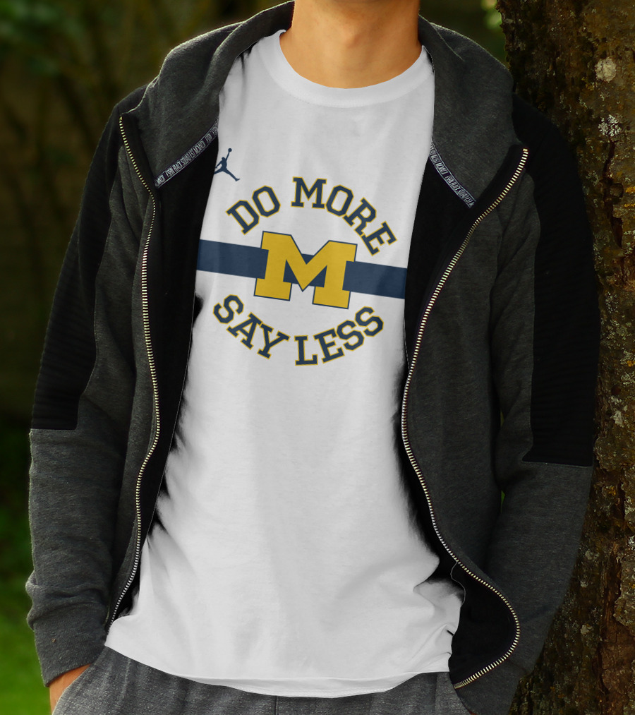 Do More Say Less Michigan Jumpman Logo M T-Shirt