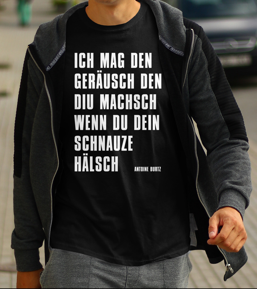 Teddy Teclebrhan Antoine Burtz Ich Mag Den Geräusch Den Diu Machsch Wenn Du Dein Schnauze Hälsch T-Shirt