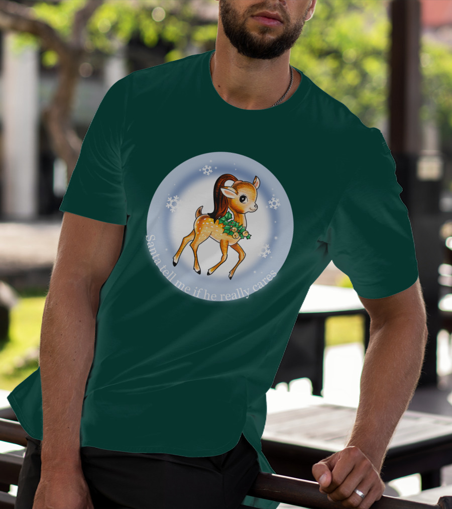 Santa Tell Me If He Really Cares Ariana Grande Merch T-Shirt