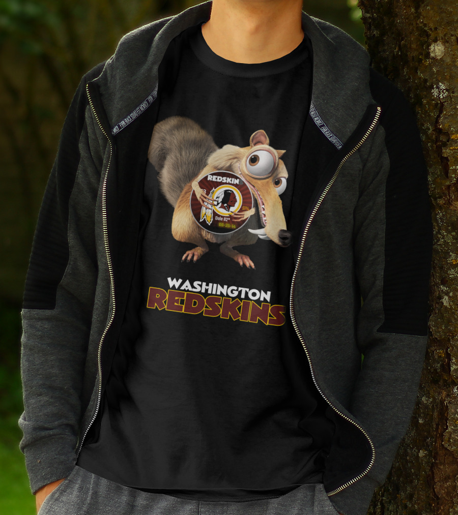 Washington Redskins Redskin 05 Ice Age Squirrel T-Shirt
