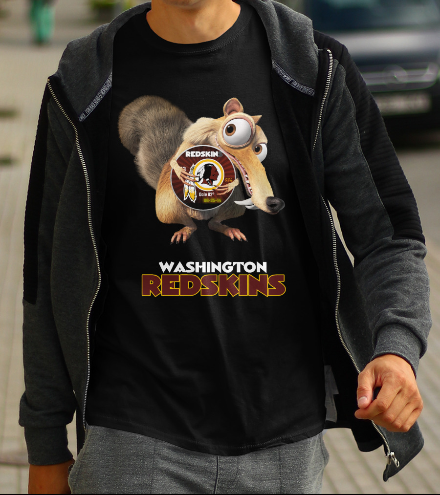 Washington Redskins Redskin 05 Ice Age Squirrel T-Shirt