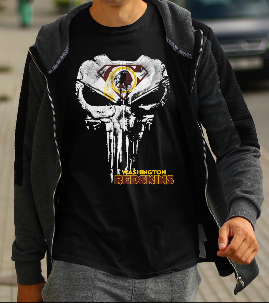 Washington Redskins Superman Punisher T-Shirt