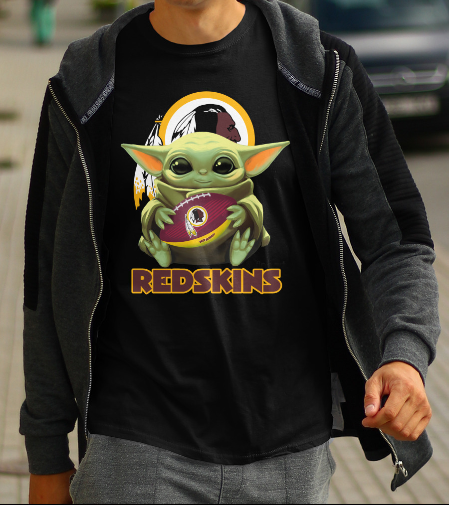 Redskins Football With Baby Grogu T-Shirt