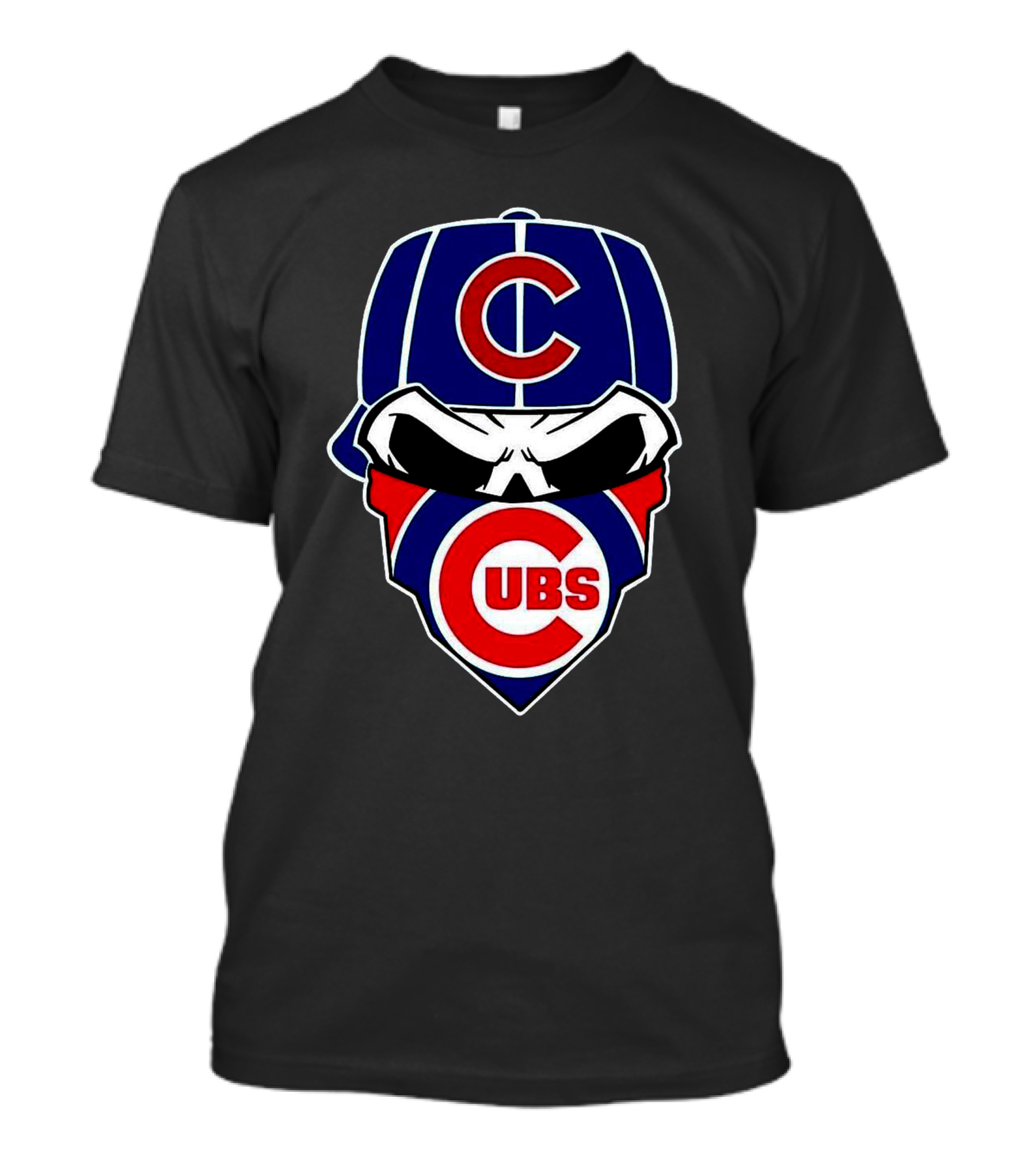 Cubs Skull Bandana Baseball Cap T-Shirt