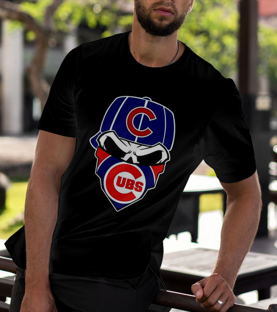 Cubs Skull Bandana Baseball Cap T-Shirt
