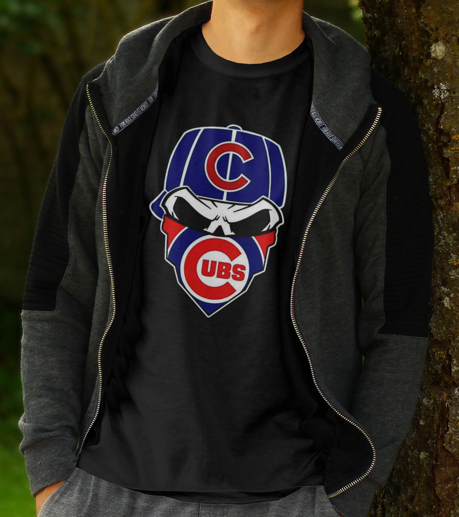 Cubs Skull Bandana Baseball Cap T-Shirt
