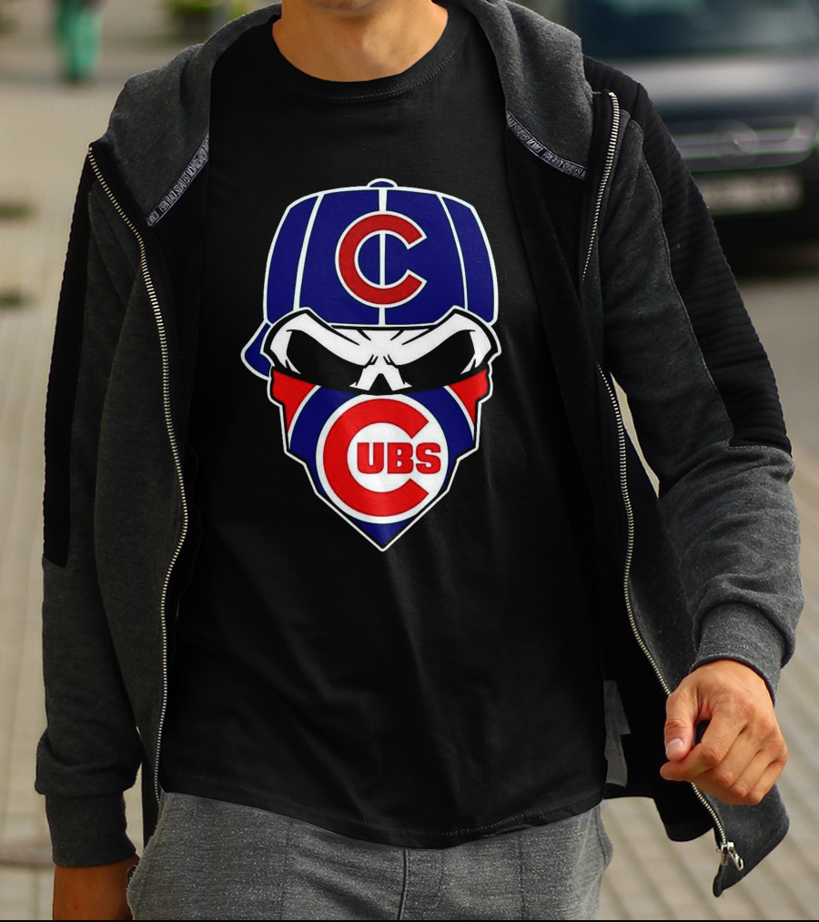 Cubs Skull Bandana Baseball Cap T-Shirt