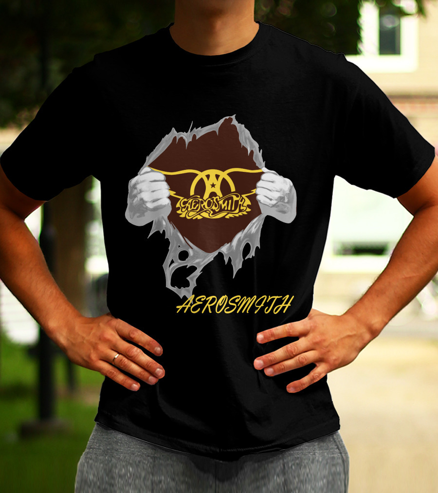 Aerosmith Logo Ripped T-Shirt