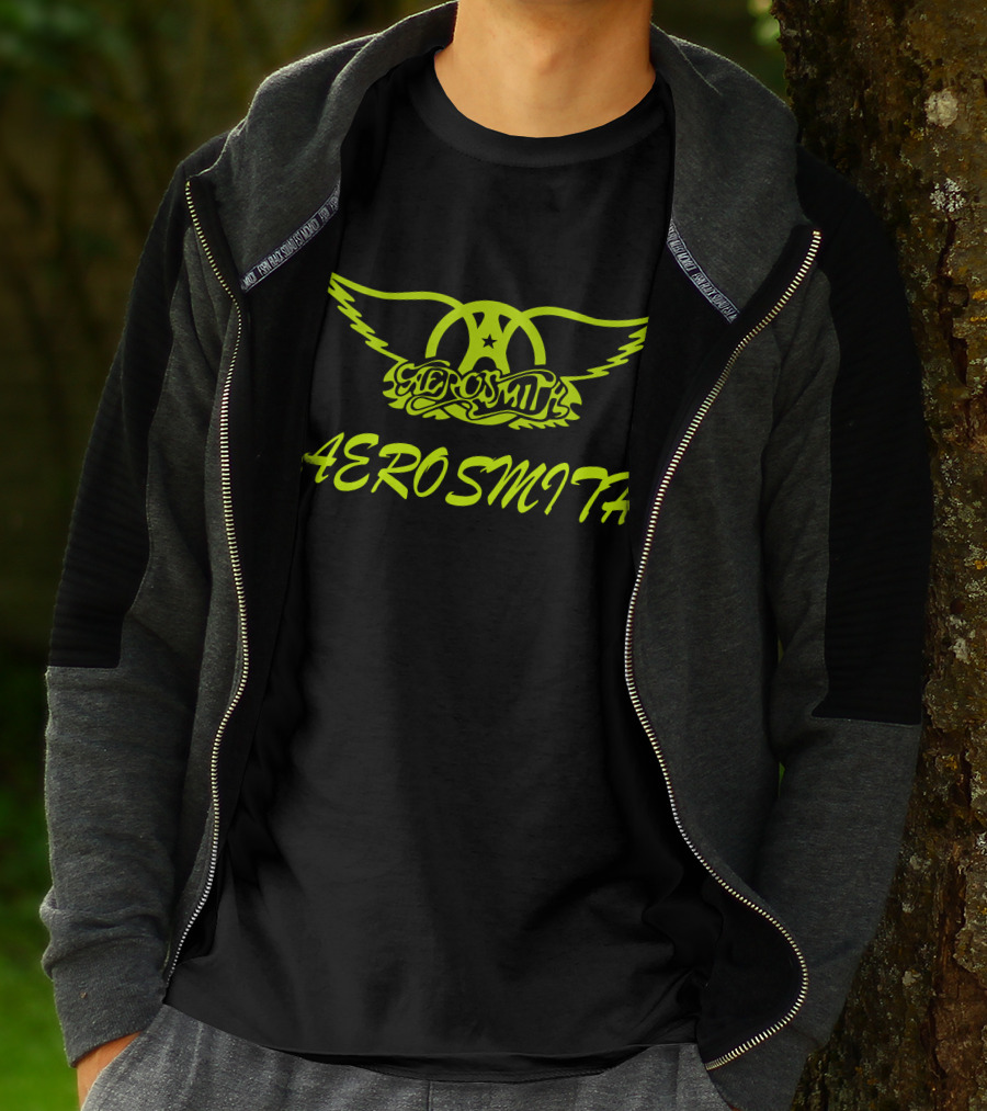 Aerosmith Logo Neon Winged T-Shirt