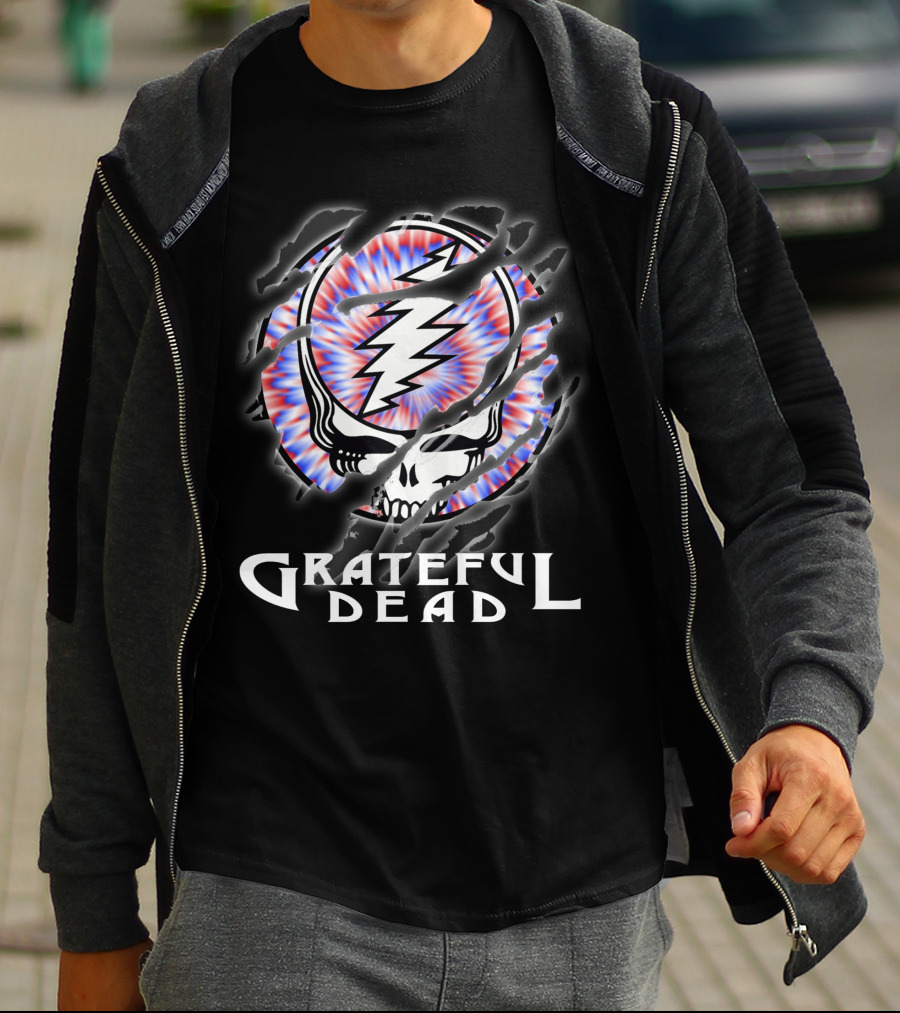 Grateful Dead Steal Your Face Skull Lightning Tie-Dye T-Shirt