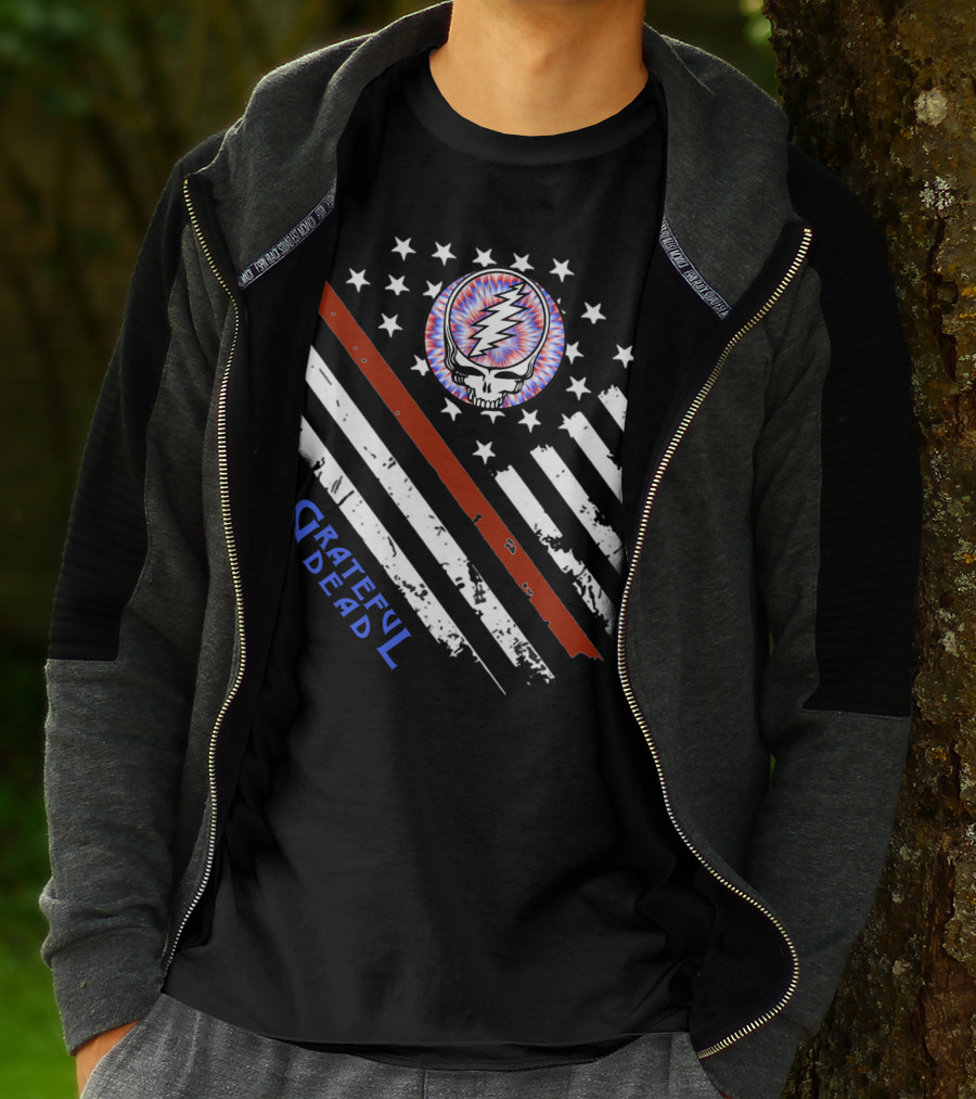 Grateful Dead Steal Your Face Stars And Stripes American Flag T-Shirt