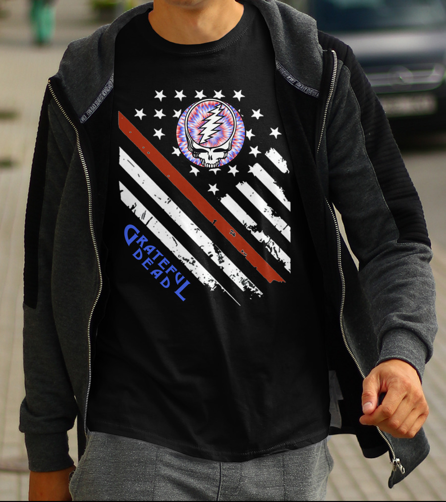 Grateful Dead Steal Your Face Stars And Stripes American Flag T-Shirt