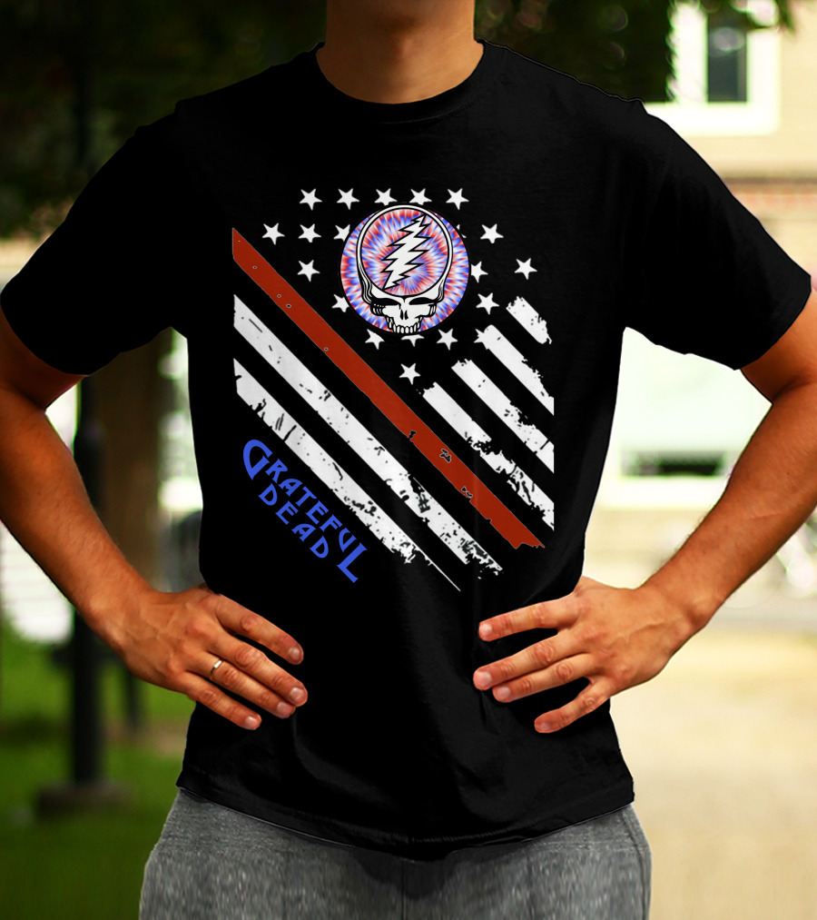 Grateful Dead Steal Your Face Stars And Stripes American Flag T-Shirt