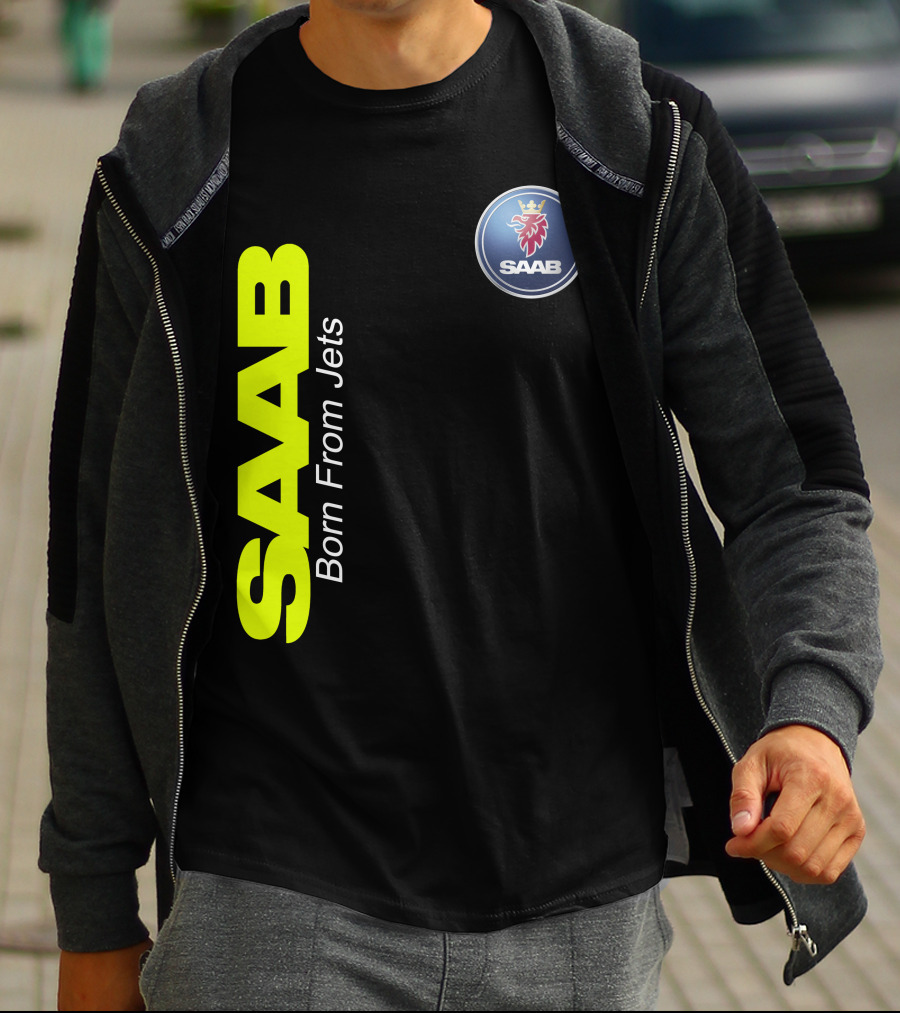 Saab Born From Jets Logo T-Shirt