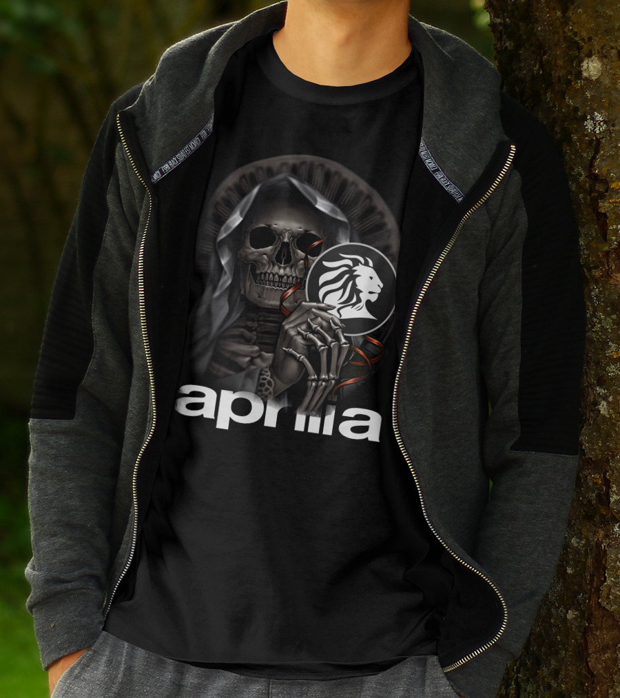 Aprilia Skull With Lion T-Shirt